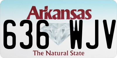 AR license plate 636WJV