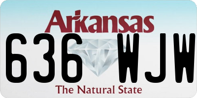 AR license plate 636WJW