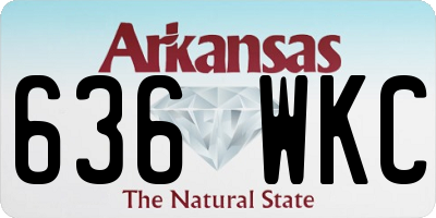 AR license plate 636WKC