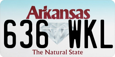AR license plate 636WKL