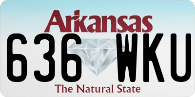 AR license plate 636WKU
