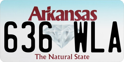 AR license plate 636WLA