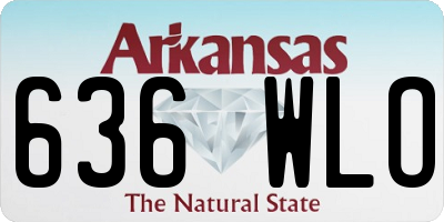 AR license plate 636WLO