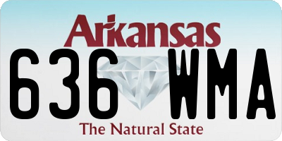 AR license plate 636WMA