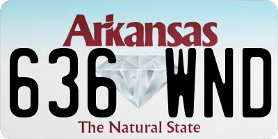 AR license plate 636WND