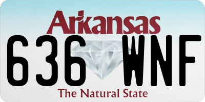AR license plate 636WNF