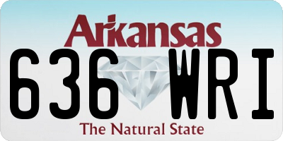 AR license plate 636WRI