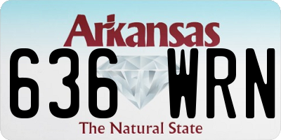 AR license plate 636WRN