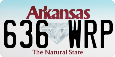 AR license plate 636WRP