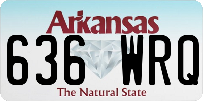 AR license plate 636WRQ