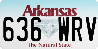 AR license plate 636WRV