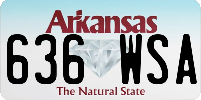 AR license plate 636WSA