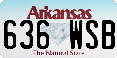 AR license plate 636WSB