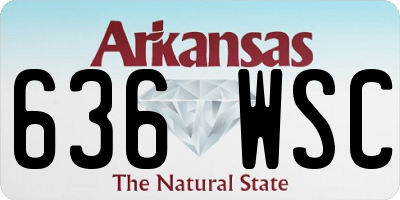 AR license plate 636WSC