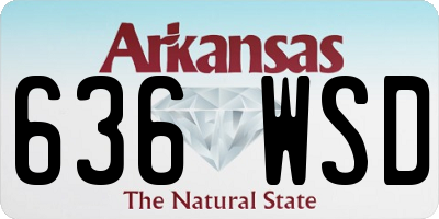 AR license plate 636WSD