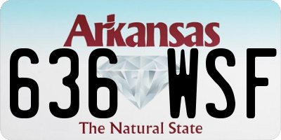 AR license plate 636WSF