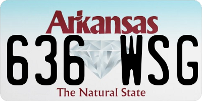 AR license plate 636WSG