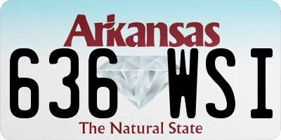 AR license plate 636WSI