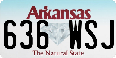 AR license plate 636WSJ