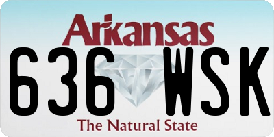 AR license plate 636WSK