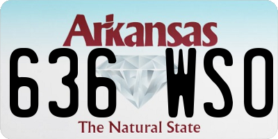AR license plate 636WSO