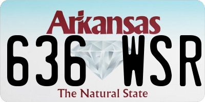 AR license plate 636WSR