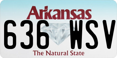 AR license plate 636WSV