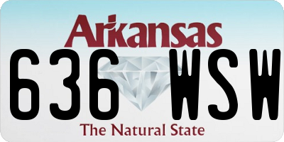 AR license plate 636WSW