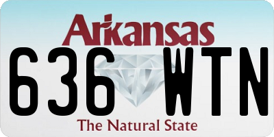 AR license plate 636WTN