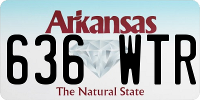 AR license plate 636WTR