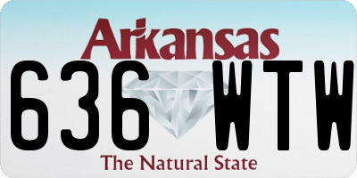 AR license plate 636WTW