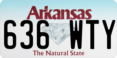 AR license plate 636WTY