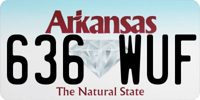 AR license plate 636WUF
