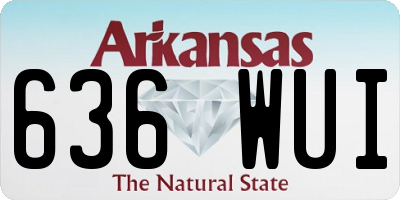 AR license plate 636WUI