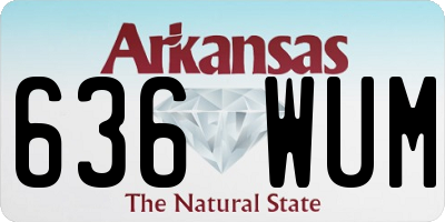 AR license plate 636WUM