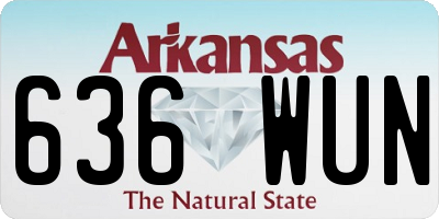 AR license plate 636WUN