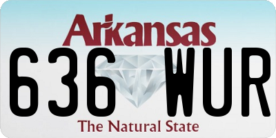 AR license plate 636WUR