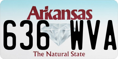 AR license plate 636WVA