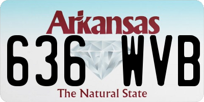 AR license plate 636WVB