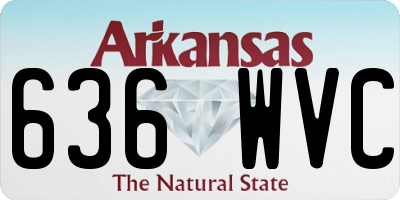 AR license plate 636WVC