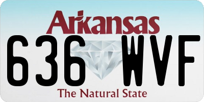 AR license plate 636WVF