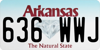 AR license plate 636WWJ