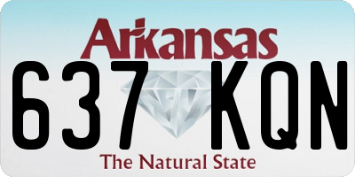 AR license plate 637KQN