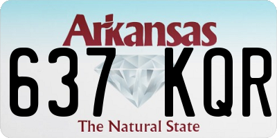 AR license plate 637KQR