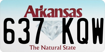 AR license plate 637KQW