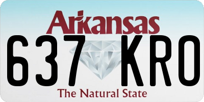 AR license plate 637KRO