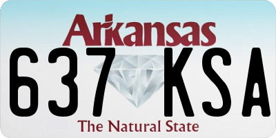 AR license plate 637KSA
