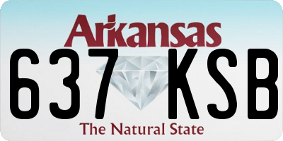 AR license plate 637KSB