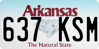 AR license plate 637KSM