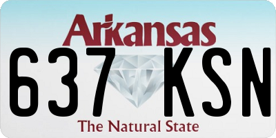 AR license plate 637KSN